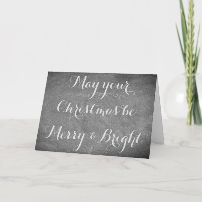Svartvit god jul-färgkort, färgkort helgkort (Framsida)