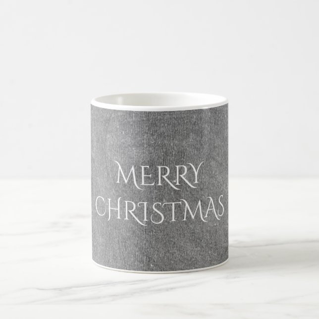 Svartvit god jul-färgkort, färgkort kaffemugg (Center)