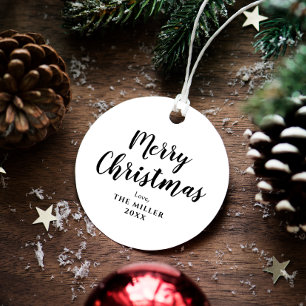 Svartvit God jul Gåvor Etiketter