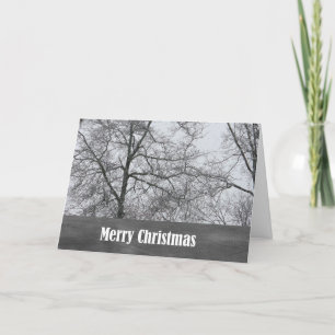 Svartvit God jul-kort Helgkort