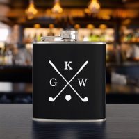Svartvit golf-Klubbar, monogrammed