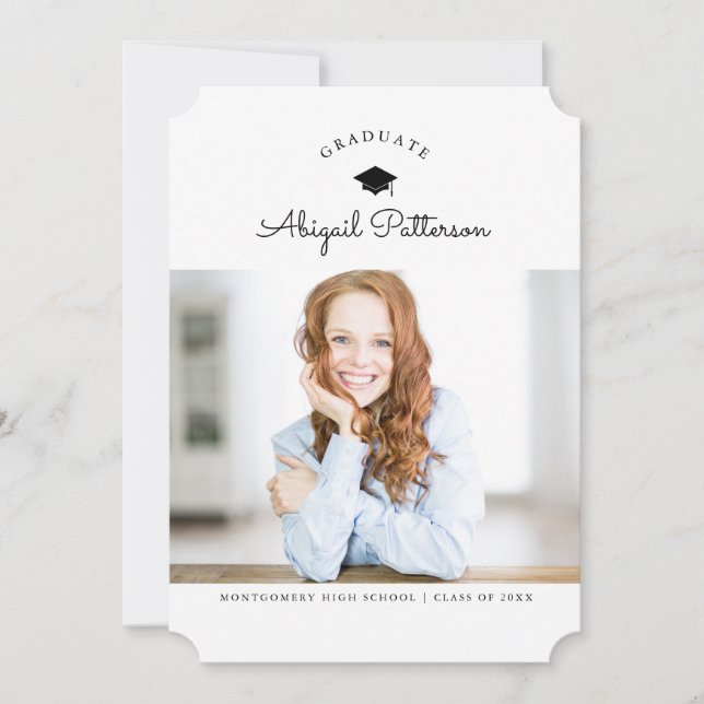 Svartvit grad-meddelande meddelande (Framsida)