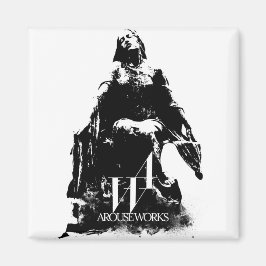 Svartvit grafik magnet