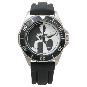Svartvit grafisk dansareklocka armbandsur