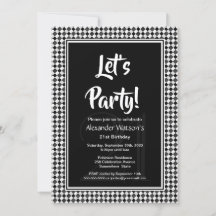 Svartvit Gräns 21:a födelsedag Party