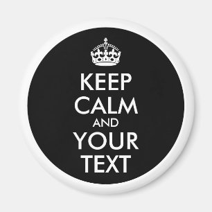 Svartvit Gräns-Behålla, Lugn och text Magnet