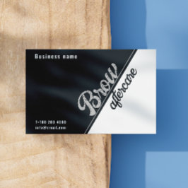 Svartvit Grått Grått Esthetician After Care Visitkort