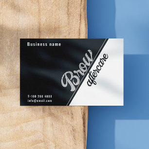 Svartvit Grått Grått Esthetician After Care Visitkort