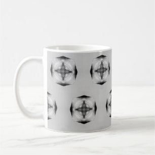 Svartvit grått-sköldpadda kaffemugg