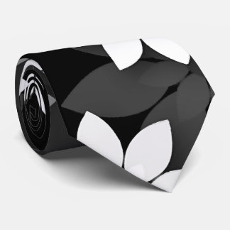 Svartvit, grått, sömlös blomma mönster slips