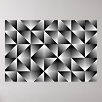 Svartvit Grått Vit övertoningsruta Triangles Art