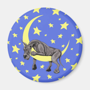 Svartvit great dane - Anpassad Magnet