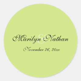 Svartvit Grönt 1,5-tums rund etikett