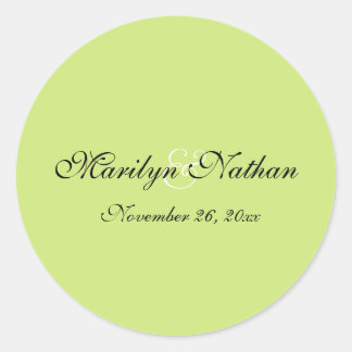 Svartvit Grönt 1,5-tums rund etikett