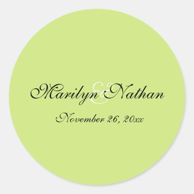 Svartvit Grönt 1,5-tums rund etikett (Framsida)