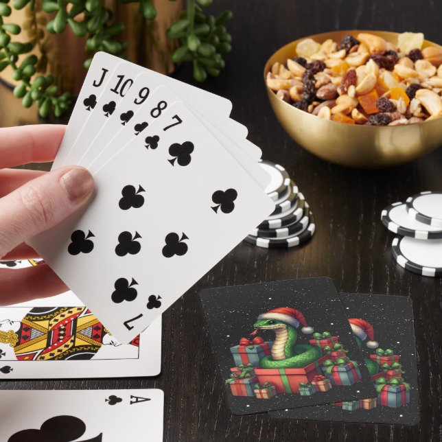Svartvit grönt i julklapp casinokort (På plats)