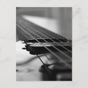 Svartvit Guitar Vykort