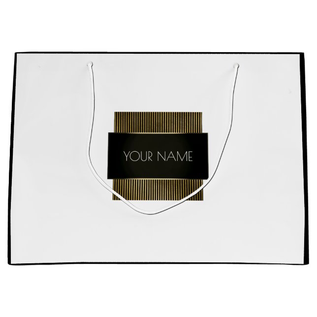 Svartvit Guld, minimalt lyxmärke för lyxlyx (Framsidan)