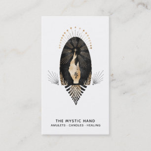 *~* Svartvit Guld Rays Mystic Hand Snake Visitkort