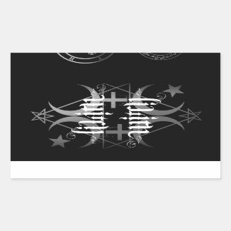 svartvit häftplåster rektangulärt klistermärke