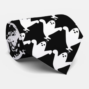 Svartvit Halloween för spöklik spöken Tie Slips