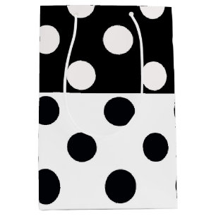 Svartvit halv Färg, uppdelad inverterad Polka dots