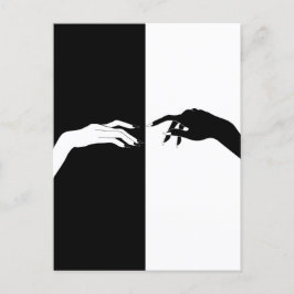 Svartvit Händer-konst Vykort