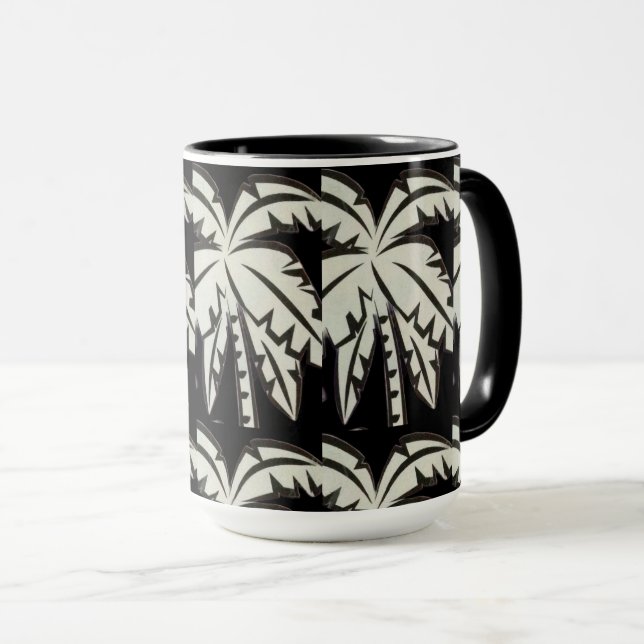 Svartvit Handflatan Digital Mugg (Framsida höger)