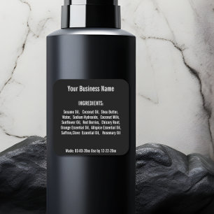 Svartvit handgjord soap Skincare för innehållsfört Fyrkantigt Klistermärke