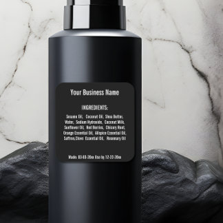Svartvit handgjord soap Skincare för innehållsfört Fyrkantigt Klistermärke