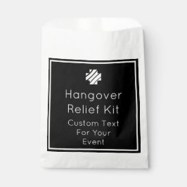 Svartvit Hangover Relief Kit Favor Bags