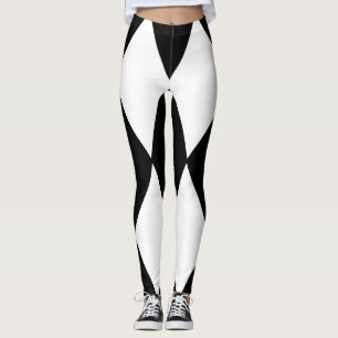 svartvit harlequin leggings