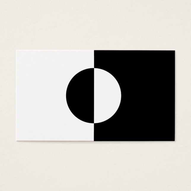 Svartvit harmoni visitkort (Framsidan)