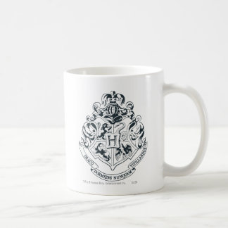 Svartvit Harry Potter | Hogwarts vapensköld - Kaffemugg