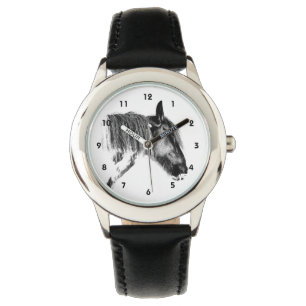 Svartvit häst armbandsur