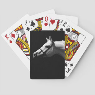 Svartvit häst spel kort