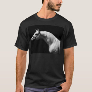 Svartvit häst t-shirt