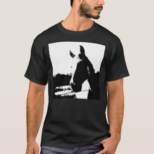 Svartvit häst tee shirt