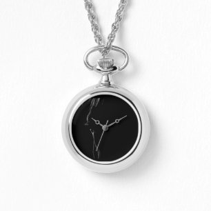 Svartvit hästSilhouette Armbandsur