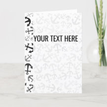 Svartvit havsankare Mönster meddelande