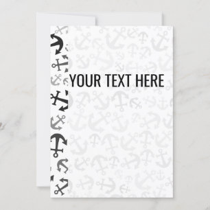 Svartvit havsankare Mönster meddelande