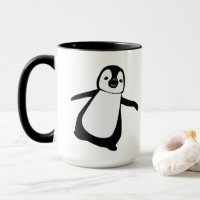 Svartvit Helgdag Cute Penguin-Personlig