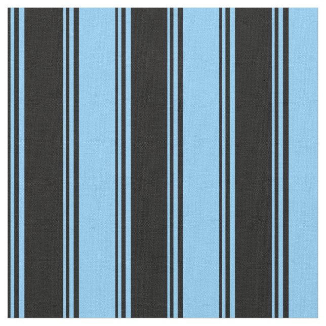 Svartvit Himlar-blå Färgad stripe Mönster Tyg (Närbild)
