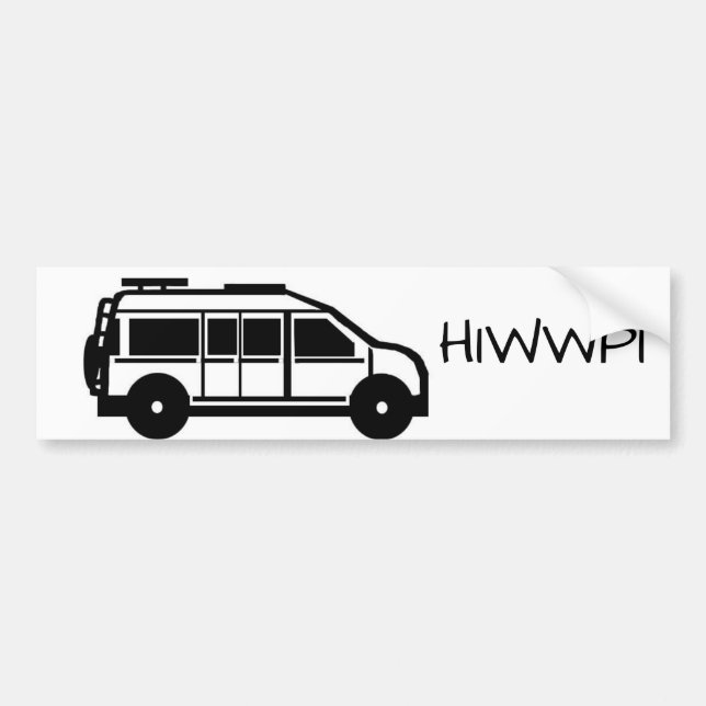 Svartvit HIWWPI-bildekal Bildekal (Framsidan)