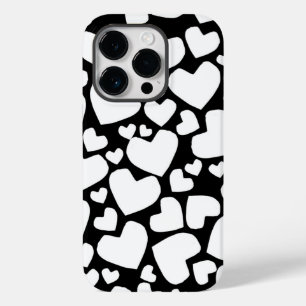 Svartvit hjärta iphone case