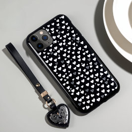 Svartvit hjärta Mönster iphone case