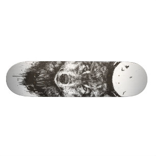 (Svartvit) hjortvarg, Mini Skateboard Bräda 18,5 Cm