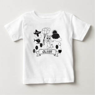Svartvit högkontrast t shirt