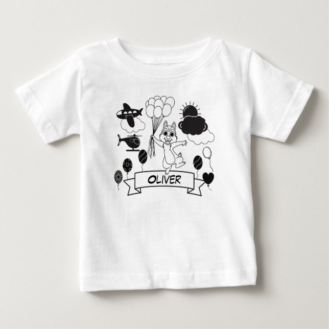 Svartvit högkontrast t shirt (Framsida)