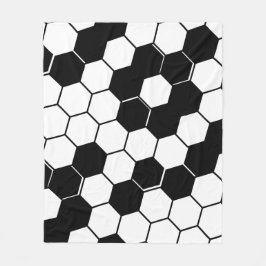Svartvit honeykomb Geometric Hexagon Mönster Fleecefilt